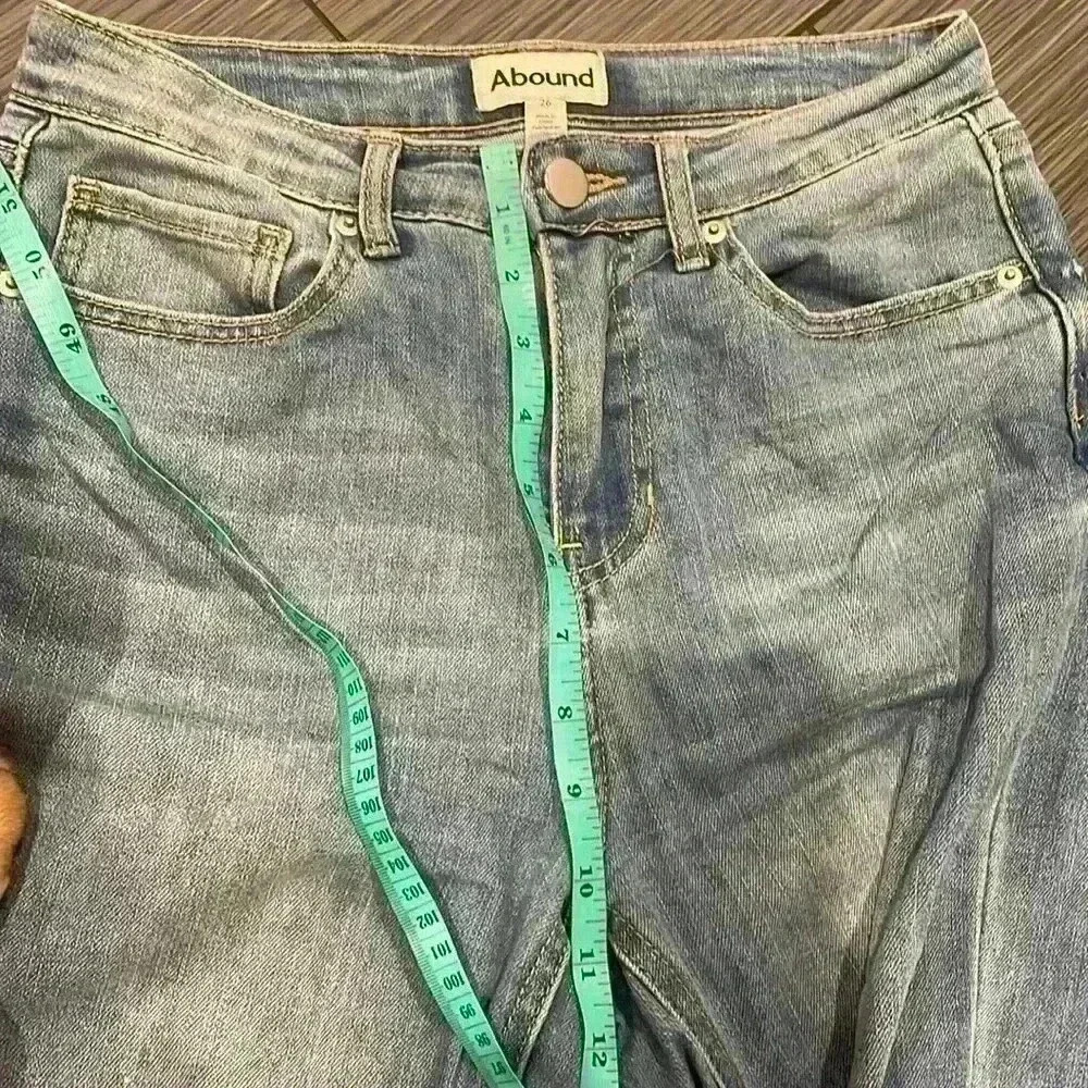 Abound Women's Blue Light Wash High Rise Zip Fly Skinny Denim Jeans Size 26 - Picture 9 of 10